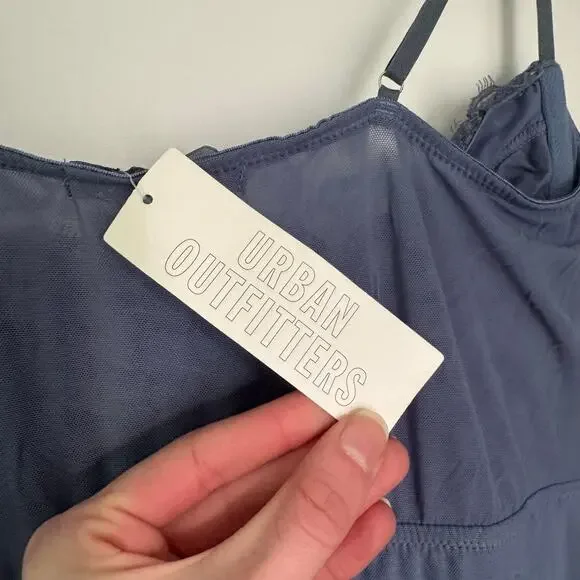 NWT Urban Outfitters Modern Love Blue Corset Dress - Picture 7 of 10